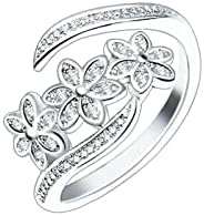 Пръстени за жени, 2023 подаръци за рожден ден, пръстен, обещание за жени, годежен пръстен, регулируема цветя за приятелката си