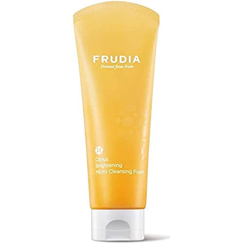 FRUDIA Brightening Micro Cleansing Foam | Почистващо средство за лице за мъже и жени | Осветляющее средство за измиване на лицето за суха и