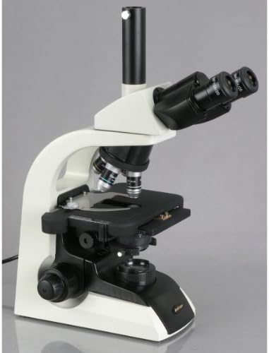 Цифров професионален трехокулярный на съставния микроскоп AmScope T650C-5M, увеличение 40X-2500x, Широкоъгълни окуляры WF10x