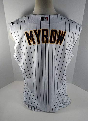 2010 Питсбърг Брайън Myrow игри са дадени бяла жилетка Джърси PITT33030 - играта MLB трикотажни изделия