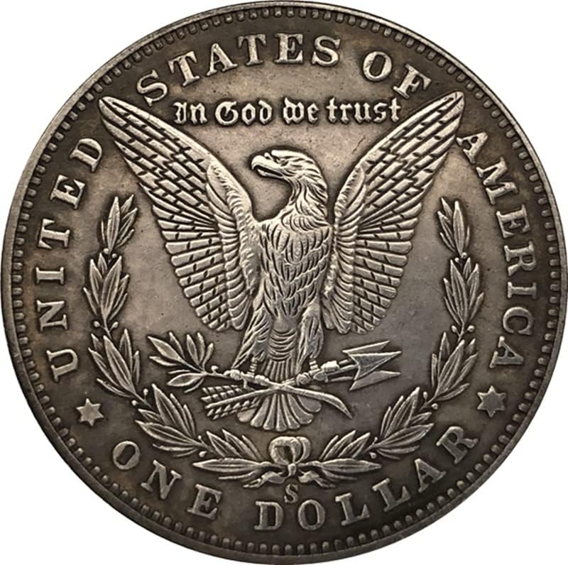 QINGFENG 38 ММ Антични Сребро Доларова Монета Американски Морган Скитник Монета 1893 S Занаят #118