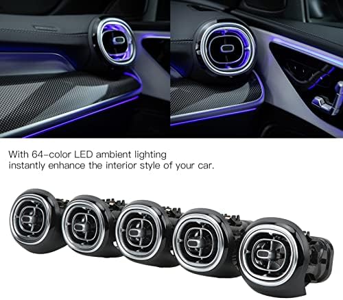 KIMISS LED Air Turbine Vent, 7шт 64 Цвят Отпред И Отзад Led Комплекти Разпръснати осветление за Турбина Замяна за Mercedes‑Benz