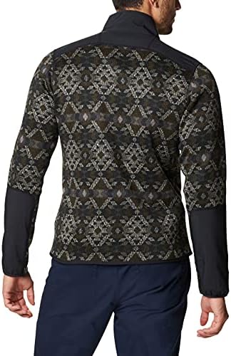 Мъжки пуловер Columbia С устойчив на Атмосферни влияния принтом с цип Наполовина