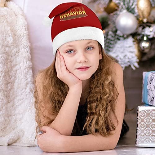 Плюшен коледна шапка на Октоберфесте в стил Вурст, палави и красиви шапки на Дядо Коледа с плюшени полета и удобна подплата за коледна
