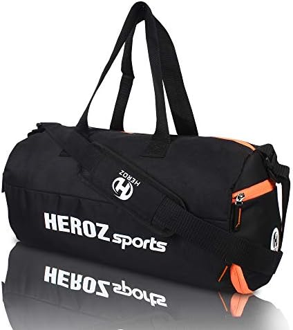 Спортна чанта HEROZ Young Унисекс от полиестер 17 X 9 X 9 см (Дхшхв) (черно-оранжева светкавица)