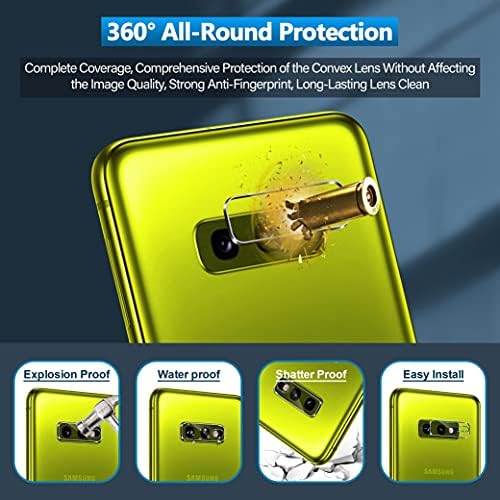 Защитно фолио Cizerin от 4 опаковки за Samsung Galaxy S10e - 2 опаковки Защитно фолио за екрана + 2 опаковки Защитно фолио за обектива