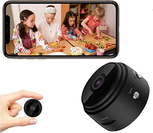 Скрити Камери AICAM за домашна Сигурност, Мини Шпионска Камера 1080p HD Wi-Fi Wireless, Малка Камера за Гледане на деца в стая с Отдалечен