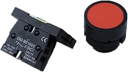 Кустарниковый 22 мм Незабавен бутон на ключа с надпис NO 1/1NC 600V 10A ZB2-EA31 Червено, зелено, жълто, синьо, бяло и черно (цвят: