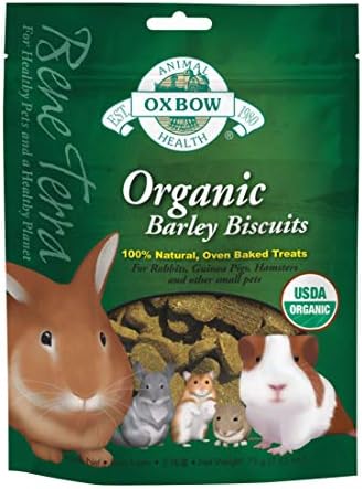 Oxbow Organic Rewards Бисквитките от ечемик и Сено за зайци, морски свинчета, чинчили и малки домашни любимци Зелено 2,64 унция (опаковка