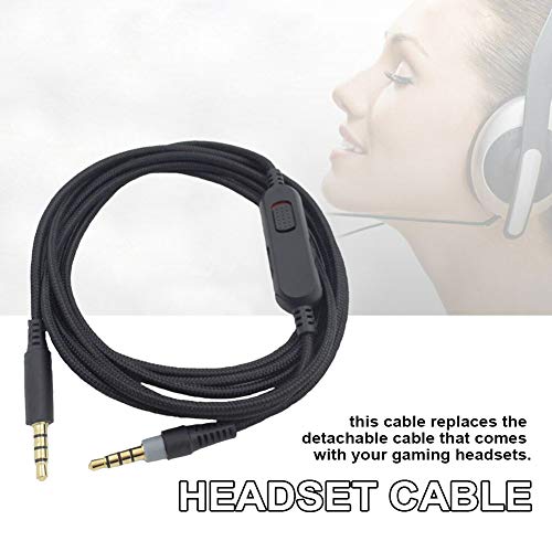Вградени Подвижни Преносимото аудио кабел Aux, тел за слушалки 3.5 мм, аудио кабел с вграден регулатор за изключване на звука и силата на звука, който е съвместим с HyperX