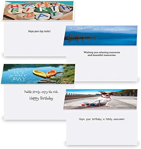 Набор от поздравителни картички Mega Birthday Value Pack - 40 броя (20 дизайни), големите 5 x 7, Поздравителни картички с чувствата