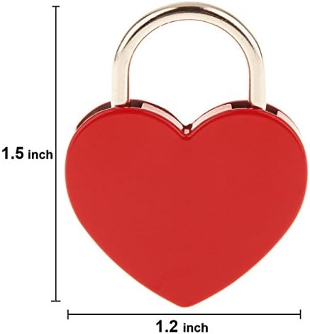 2 Бр., Малък Метален Замък във формата на Сърце, Мини-Заключване с Ключ за подарък Кутия за Бижута Кутия За Съхранение на Дневника, Червен