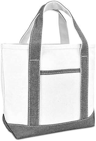 DALIX 14 Мини-Малка Памучен Холщовая чанта за парти в полза на Сватбен подарък Сиво-бял цвят
