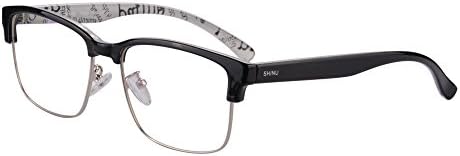 Очила за четене MEDOLONG със защита от синя светлина, Мъжки, Блокер Синя светлина, Компютърни Очила за четене-GR18 (C2, черно-бели-100)