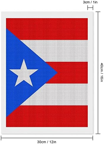 Пуерто Рико Флаг Фини Диамантени Комплекти За Рисуване Забавни 5D направи си САМ Пълна Тренировка Диамантени Точки Картини Начало