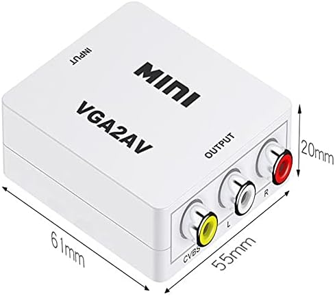 Съединители видео Конвертор Mini VGA към AV Конвертор AV Mini VGA (Цвят: AV VGA)