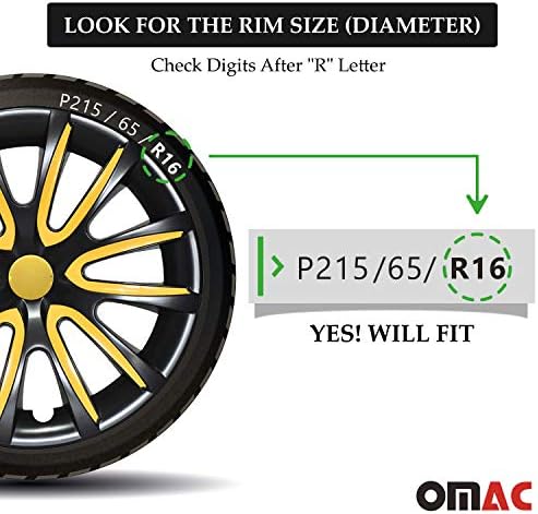 Джантите OMAC 16 Инча за Acura MDX 4 бр. Капака Джанти - Шапки ступиц - Подмяна на външната повърхност на автомобилни гуми