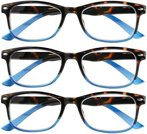 Очила за четене Success Eyewear, Определени от 3-те Висококачествени Ридеров с пружинным тръба на шарнирна връзка, Мъжки и