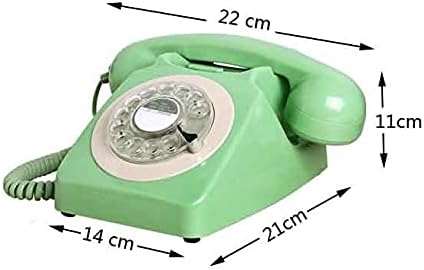 ЛЮЖ Въртящ се Циферблат Ретро Стационарен телефон Пластмасов Домашен Офис Ретро Кабелна Стационарен Стационарен телефон (Цвят:
