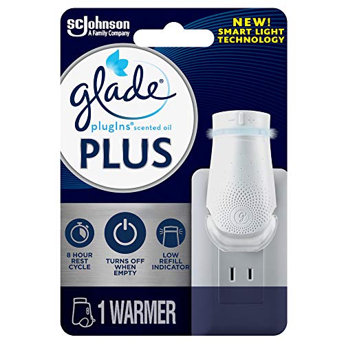 Преносимото Освежители за въздух Glade PlugIns, Ароматни и Етерични Масла за дома и Банята, Cotton Cloud Dream & Glade PlugIn Plus, Нагревател за Освежителя на въздуха, Настанява Опаковка