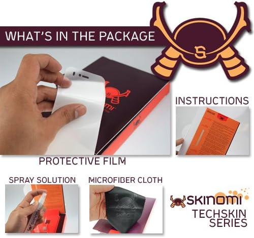 Защитно фолио Skinomi, съвместима с Samsung Galaxy S2 (международна модел, I9100) Бистра Антипузырьковая HD филм TechSkin TPU