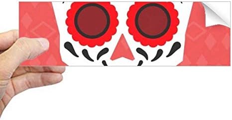 Направи си САМ Мислител Червени Очи на Череп на Националната Култура на Мексико Илюстрация на Правоъгълник Стикер Върху Бронята на Стикер На Прозореца Лаптоп
