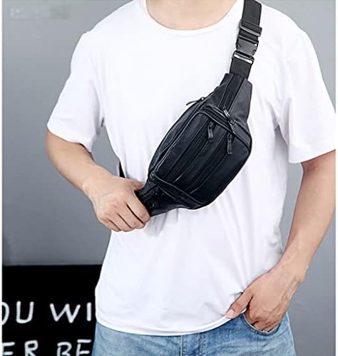Поясная чанта SAWQF, Мъжка Кожена поясная чанта, скута чанти, поясная чанта, Холографски колан чантата си, поясная чанта-банан (Цвят: E, размер: 33cn * 14 см * 14 см)