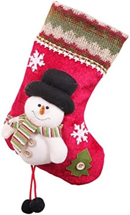 Коледна украса 2022 Коледен Отглеждане Класически Дълги Чорапи Дядо коледа, Снежен човек Коледен Герой за Семейна Почивка Украса за Коледно