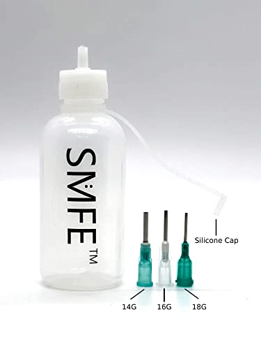 Лепило за кожа и велур Aleene 15594 (4 унции) с бутилка за въртене SMFE с игольчатыми топчета с различни размери