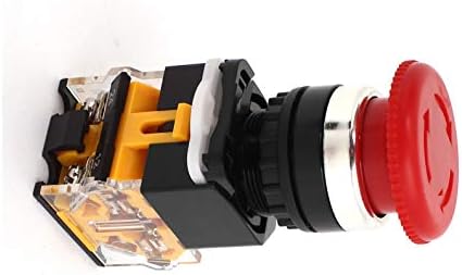 Aexit 22 мм, Панелни Превключватели за Монтиране на 4-Пинов DPST Защелкивающийся Червен Бутон Превключвател на Крак Ключове AC660V 10A