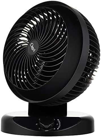 Осцилиращият настолен вентилатор Ozeri Brezza 360 10 с технологията на Orbital Motion, Черен