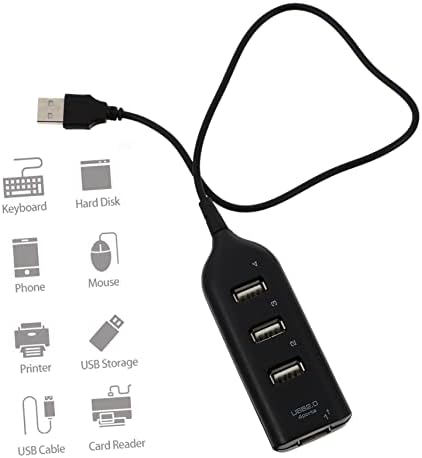 Mobestech 3 бр 4-портов Хъб USB Адаптер USB удължителен кабел USB Сплитер USB 4-портов Адаптер за Лаптоп USB 2.0 USB Сплитер 4-хъб USB 2.0 Концентратор на данни USB 2.0 Хъб USB 2.0 Сплитер Диспе