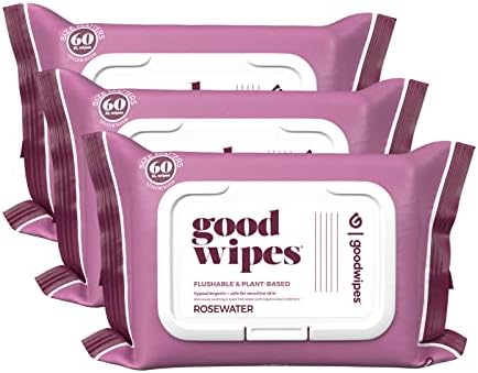Смываемые кърпички за дупе Goodwipes с успокояващи растителни компоненти и алое – Мек и нежен Диспенсер за мокри кърпички за домашна употреба,