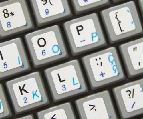 Букви от клавиатурата на Бразилски португалски на английски Нетбук НА Бял фон