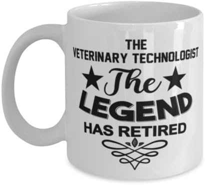Чаша за Ветеринарни Технолог, Легендата се пенсионирах, Нови Уникални Идеи за Подаръци за Ветеринарни Технолог, Чаена Чаша, Чаена Чаша