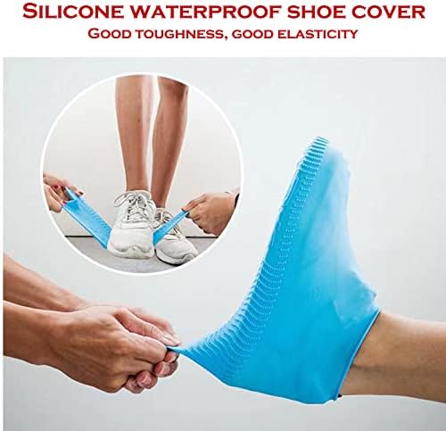 SIVFOTID Upgrade Силикон Водоустойчив Защитни Капаци за обувки, Устойчиви на Дъжд, сняг обувки, Галоши, Нескользящие Калъфи с цип за Жените и Мъжете (с Размери 7-11)