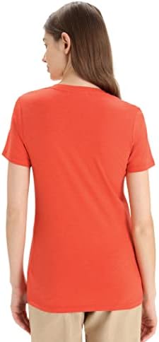 Дамски Централна Класическа Вълнена Риза Icebreaker Merino с къс ръкав Основна Ежедневна Риза