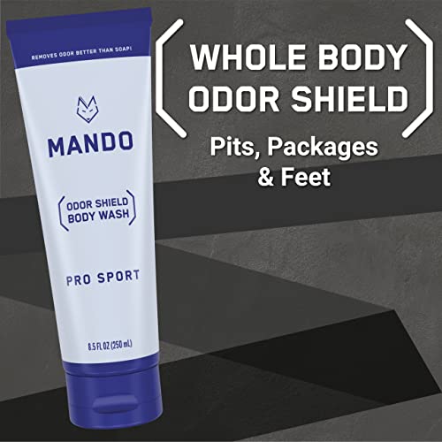 Препарат за измиване на тялото Мандо Odor Shield - 24-часов контрол на миризмата - Премахва миризмата е по-добре, отколкото на сапун