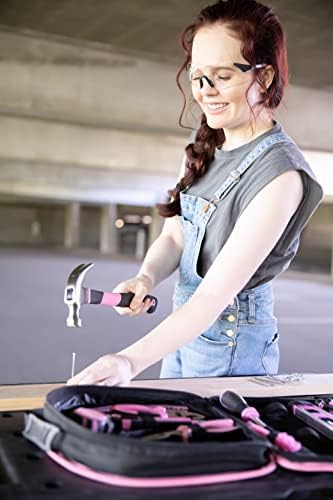 Розов комплект инструменти Gekko and Co. от 103 предмети за жени с чанта за носене - В комплект с Розови предпазни очила и