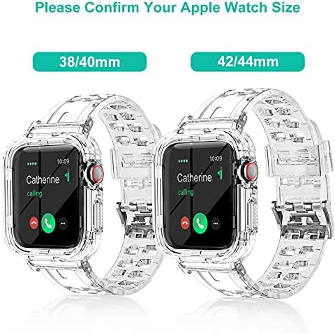 SXTDDSP е Съвместим с джапанки Apple Watch 38 мм 40 мм 41 мм 42 мм 44 мм 45 мм, желеобразный кристално чист спортен каишка за жени и мъже, мек силиконов ремък за Apple Watch Серия 8/7/6/5/4/3/2/SE