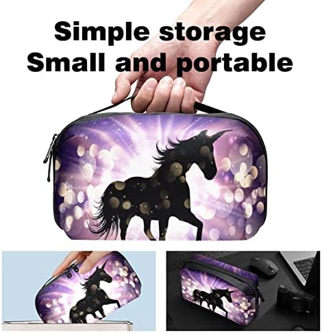 Косметичка Unicorn Starburst лилав цвят, чанта за съхранение на грим, органайзер за тоалетни принадлежности, молив случай, чанта