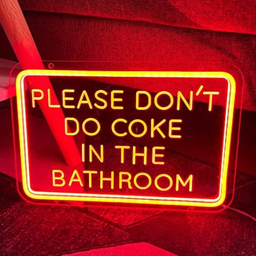 Неоновата табела Моля, не пийте кока-кола в Банята За декора на стените, 3D Художествена Дърворезба, Дизайн, Спалня, Led неонови Надписи,