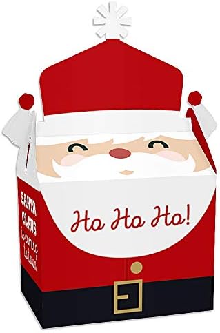 Голяма точка щастие Весел Дядо Коледа - Подарък кутия за Партита - кутии Подарък за Коледното парти - Комплект от 12