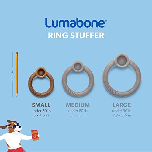 Здрава Дъвчене играчка Lumabone Ring Stuffer за Агресивни Жевателей, Истински Бекон, Направено в САЩ, Малък