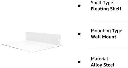 Стенни плаващ шелф Buhbo (8 x 12) Сверхпрочная Модерна Индустриална Стомана Бял цвят