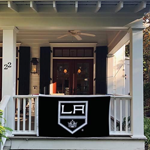 Пустинен Кактус Лос Анджелис ЛА Кингс Екип NHL, Националната хокейна лига Полиестер Вътрешен Външен Флаг с размери 3