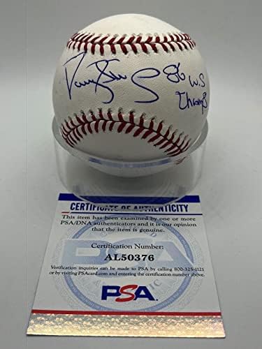 Дарил Строберри 86 WS Champs Метс С Автограф OMLB Baseball PSA DNA * 76 - Бейзболни топки с автографи
