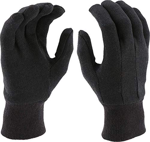 Ръкавици от кафяв Джърси West Chester 65090 - Среден размер, Защитни Ръкавици от Полиестер с Еластична Трикотажным запястьем, Еластична