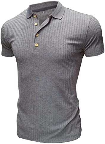 YEEFINE Мъжки Ризи с къси ръкави За мускулите Slim Fit С Къс Ръкав, Тренировочная Стрейчевая Базова Тениска, Ежедневни Тениски За Голф