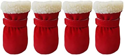 HonpraD/Рокля-пуловер за Кучета, Кадифе Топло Обувки, Ветрозащитная Зимни Обувки за домашни любимци подметка, Топли Обувки Плюс Дрехи за домашни любимци, Коледа Пулове